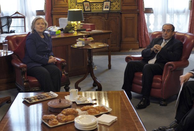 Hillary Clinton with Mahmoud Jibril - archive photo